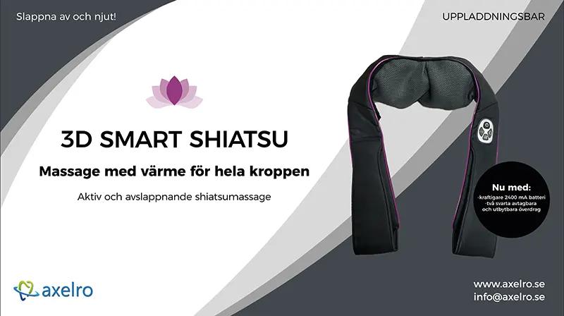 3D smart SHIATSU Nackmassage G3, uppladdningsbar